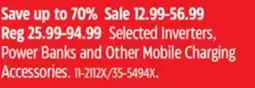 Canadian Tire Selected Inverters, Power Banks and Other Mobile Charging Accessories offer