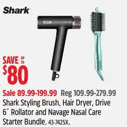 Canadian Tire Shark Styling Brush, Hair Dryer, Drive 6˝ Rollator and Navage Nasal Care Starter Bundle offer