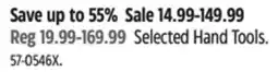 Canadian Tire Selected Hand Tools offer