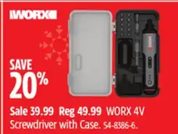 Canadian Tire WORX 4V Screwdriver with Case offer