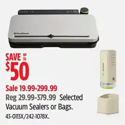 Canadian Tire Cuisinart Selected Vacuum Sealers or Bags offer