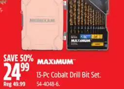 Canadian Tire Maximum 13-Pc Cobalt Drill Bit Set offer