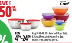Canadian Tire Selected Bowl Sets, Baking Sheet and Measuring Set offer
