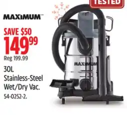Canadian Tire Maximum Stainless-Steel Wet/Dry Vac offer