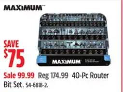 Canadian Tire Maximum Router Bit Set offer