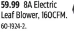 Canadian Tire Certified 8A Electric Leaf Blower offer