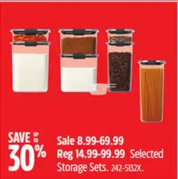 Canadian Tire Selected Storage Sets offer
