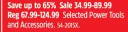 Canadian Tire Mastercraft Selected Power Tools and Accessories offer