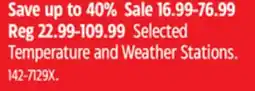 Canadian Tire Selected Temperature and Weather Stations offer