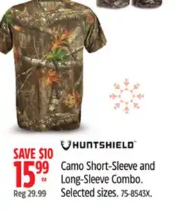 Canadian Tire Camo Short-Sleeve and Long-Sleeve Combo offer