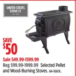 Canadian Tire Selected Pellet and Wood-Burning Stoves offer