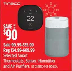 Canadian Tire Thermostats, Sensor, Humidifier and Air Purifiers offer