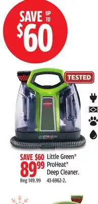 Canadian Tire Bissell Little Green ProHeat Deep Cleaner offer