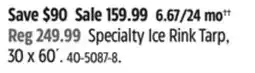 Canadian Tire Certified Specialty Ice Rink Tarp offer