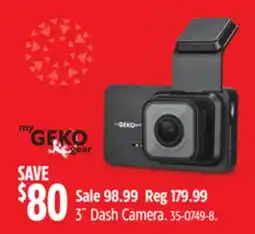 Canadian Tire Mygekogear 3 Dash Camera offer