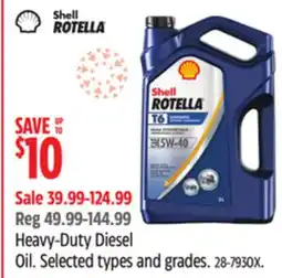 Canadian Tire Shell Heavy-Duty Diesel Oil offer