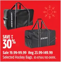 Canadian Tire Selected Hockey Bags offer