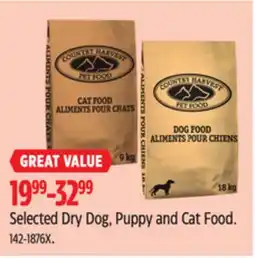 Canadian Tire Selected Dry Dog, Puppy and Cat Food offer