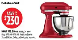 Canadian Tire KitchenAid Artisan Series Stand Mixer offer