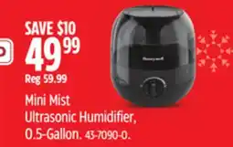 Canadian Tire Mini Mist Ultrasonic Humidifier, 0.5-Gallon offer