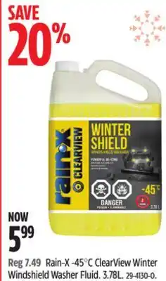 Canadian Tire Rain-X -45°C ClearView Winter Windshield Washer Fluid offer