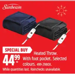 Canadian Tire Heated Throw offer
