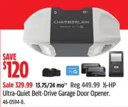 Canadian Tire Chamberlain Ultra-Quiet Belt-Drive Garage Door Opener offer