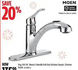 Canadian Tire Renzo 1-Handle Pull-Out Kitchen Faucet offer