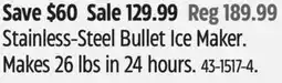 Canadian Tire Frigidaire Stainless-Steel Bullet Ice Maker offer