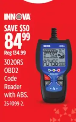 Canadian Tire Innova 3020RS OBD2 Code Reader with ABS offer