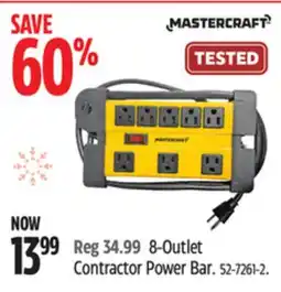 Canadian Tire Mastercraft 8-Outlet Contractor Power Bar offer