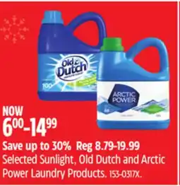 Canadian Tire Selected Sunlight, Old Dutch and Arctic Power Laundry Products offer