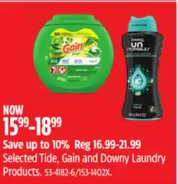 Canadian Tire Selected Tide, Gain and Downy Laundry Products offer