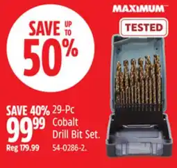 Canadian Tire Maximum Cobalt Drill Bit Set offer
