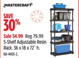 Canadian Tire 5-Shelf Adjustable Resin Rack offer