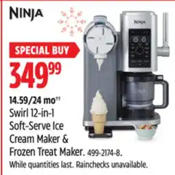 Canadian Tire Ninja Swirl 12-in-1 Soft-Serve Ice Cream Maker & Frozen Treat Maker offer