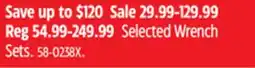 Canadian Tire Maximum Selected Wrench Sets offer