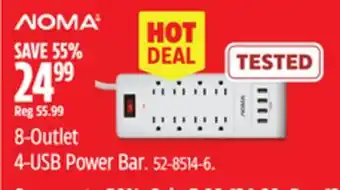 Canadian Tire NOMA 8-Outlet 4-USB Power Bar offer