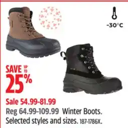 Canadian Tire Winter Boots offer