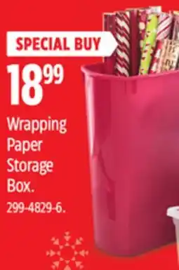 Canadian Tire Wrapping Paper Storage Box offer