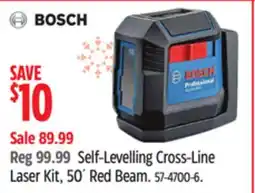 Canadian Tire Bosch Self-Levelling Cross-Line Laser Kit offer