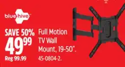 Canadian Tire Bluehive Full Motion TV Wall Mount, 19-50 offer