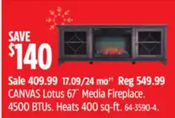Canadian Tire CANVAS Lotus 67˝ Media Fireplace offer
