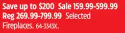 Canadian Tire For Living Selected Fireplaces offer