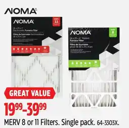 Canadian Tire Noma MERV 8 or 11 Filters offer