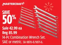 Canadian Tire 14-Pc Combination Wrench Set offer