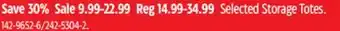 Canadian Tire Selected Storage Totes offer