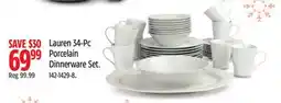 Canadian Tire Lauren 34-Pc Porcelain Dinnerware Se offer