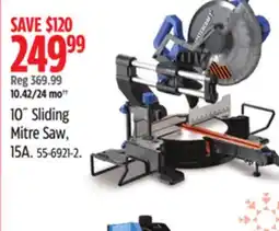 Canadian Tire Mastercraft 10˝ Sliding Mitre Saw offer
