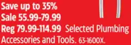 Canadian Tire Selected Plumbing Accessories and Tools offer
